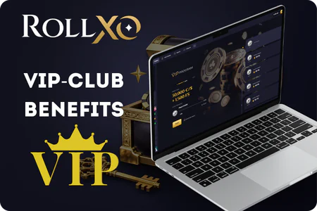 VIP loyalty rewards dashboard at Rollxo Casino