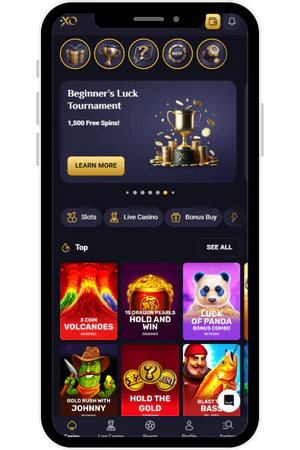 Rollxo Casino main lobby game library